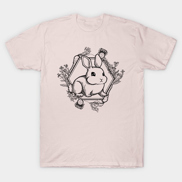 Lunar New Year - Rabbit T-Shirt by Ibukai